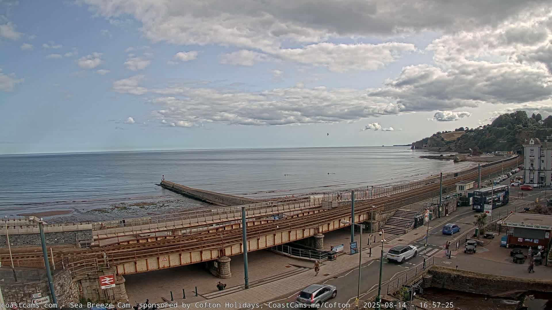 Dawlish Coast & Railway Station Live Cam - Teignbridge, Devon, South West, England, United Kingdom