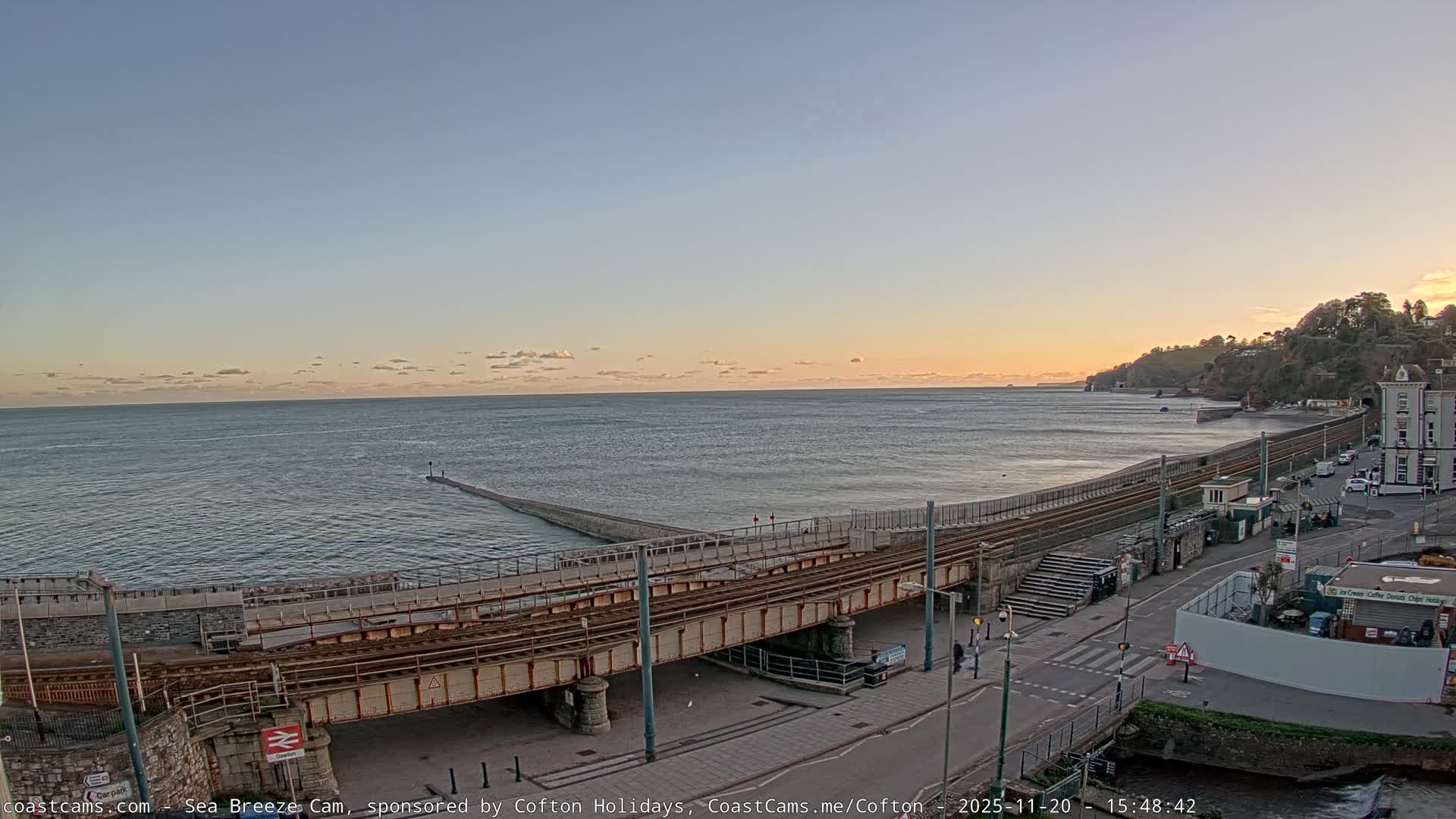 Dawlish Coast & Railway Station Live Cam - Teignbridge, Devon, South West, England, United Kingdom