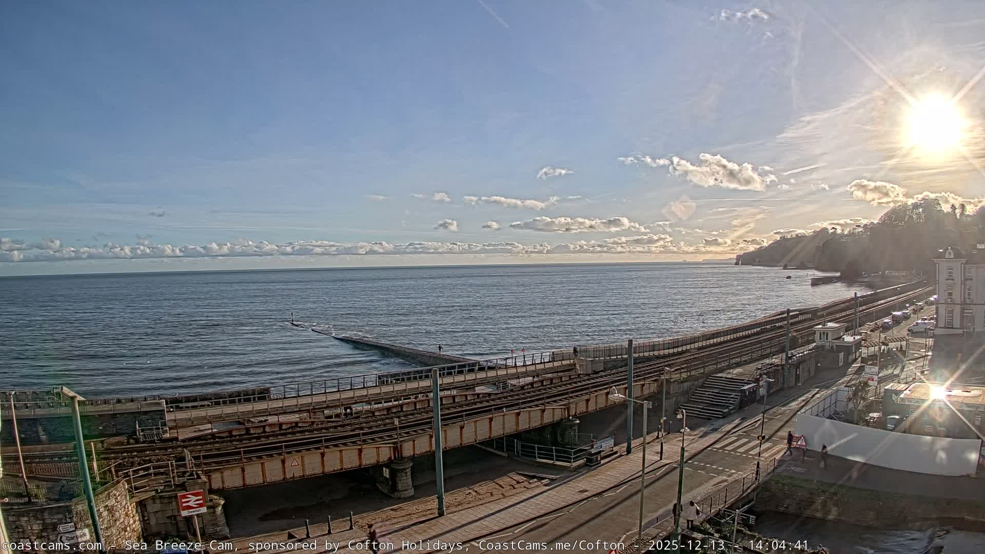 Dawlish Coast & Railway Station Live Cam - Teignbridge, Devon, South West, England, United Kingdom