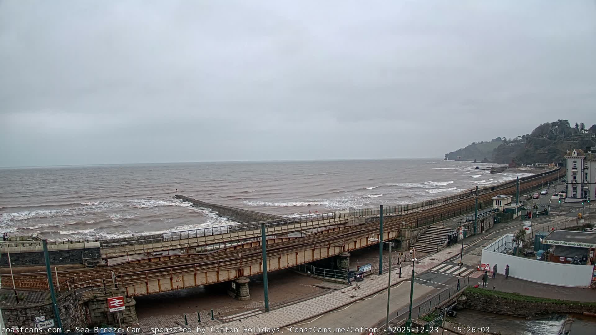 Dawlish Coast & Railway Station Live Cam - Teignbridge, Devon, South West, England, United Kingdom