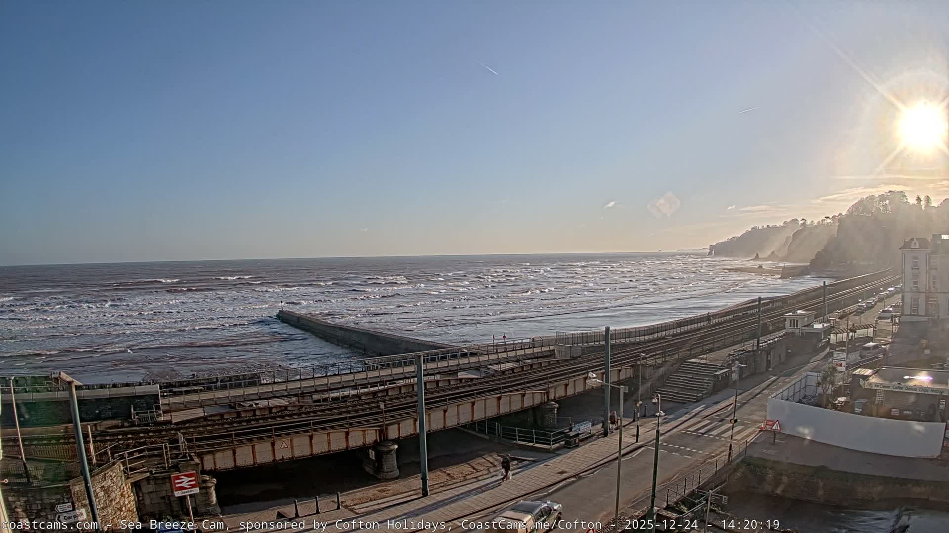 Dawlish Coast & Railway Station Live Cam - Teignbridge, Devon, South West, England, United Kingdom