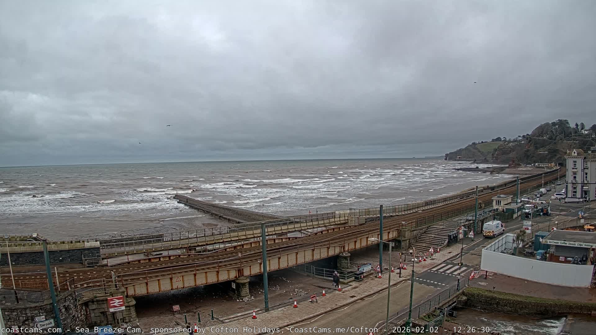 Dawlish Coast & Railway Station Live Cam - Teignbridge, Devon, South West, England, United Kingdom