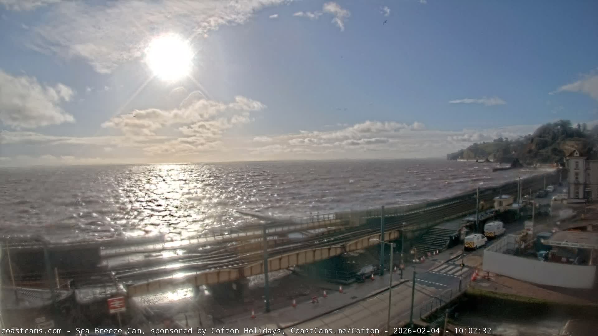 Dawlish Coast & Railway Station Live Cam - Teignbridge, Devon, South West, England, United Kingdom