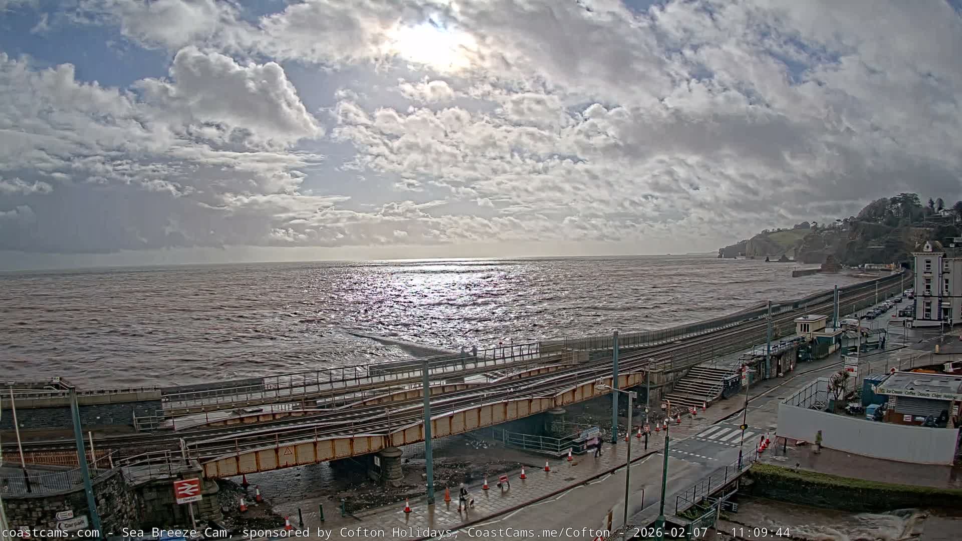 Dawlish Coast & Railway Station Live Cam - Teignbridge, Devon, South West, England, United Kingdom