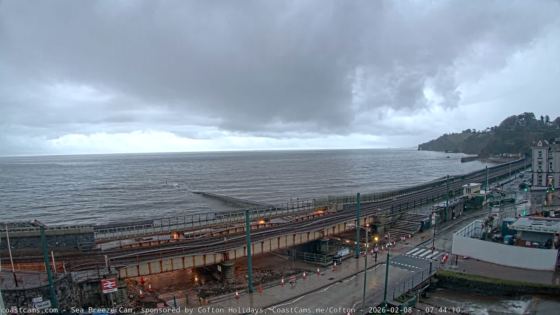 Dawlish Coast & Railway Station Live Cam - Teignbridge, Devon, South West, England, United Kingdom