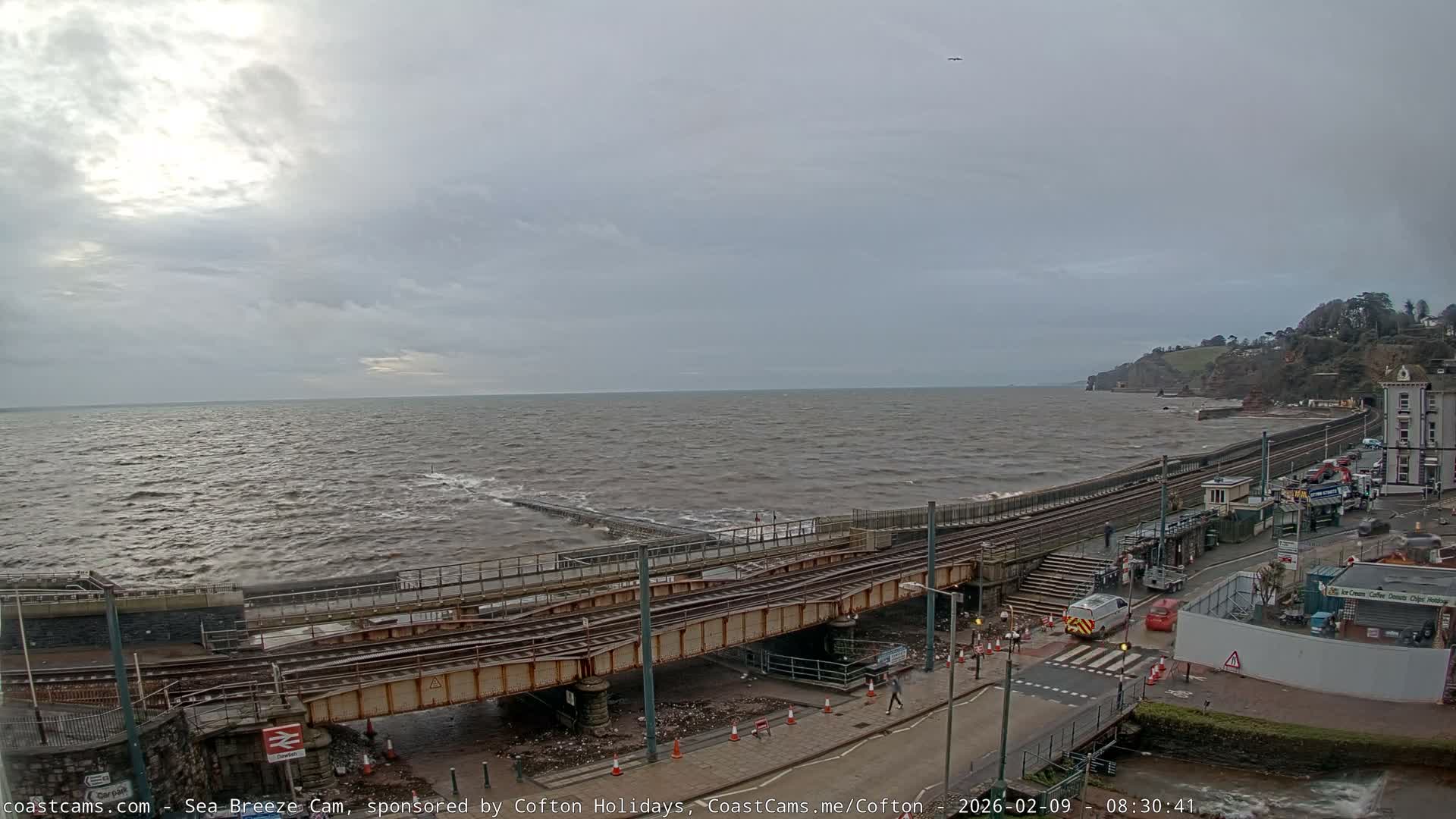 Dawlish Coast & Railway Station Live Cam - Teignbridge, Devon, South West, England, United Kingdom