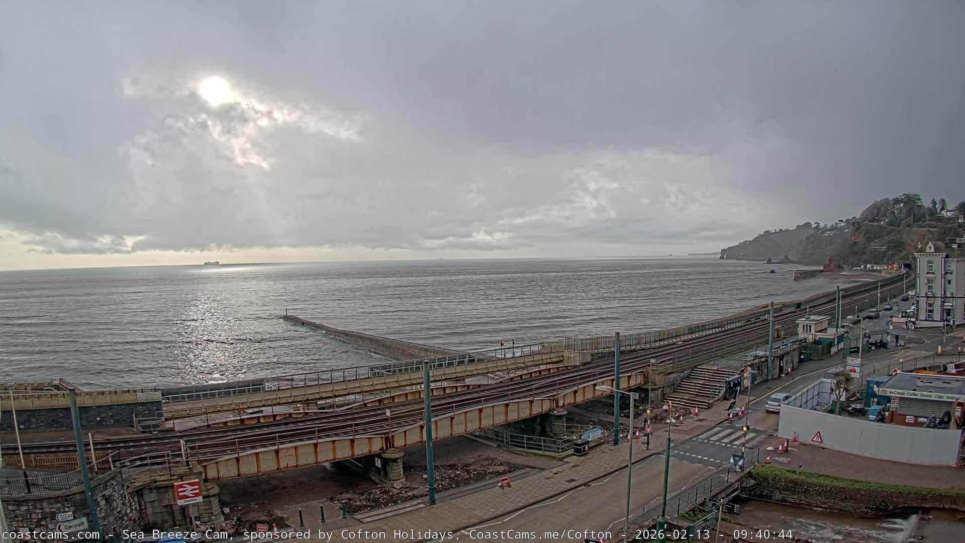 Dawlish Coast & Railway Station Live Cam - Teignbridge, Devon, South West, England, United Kingdom