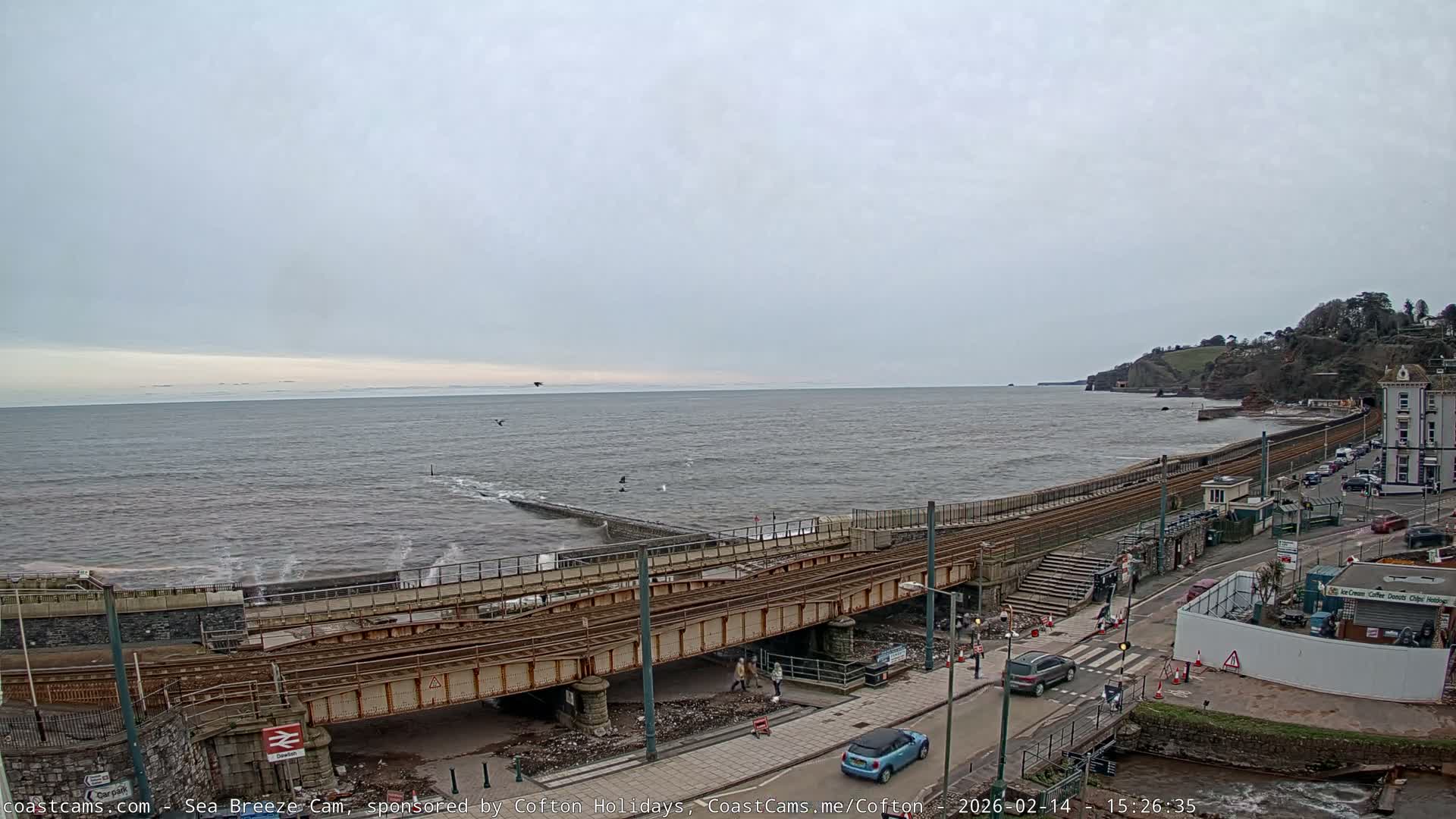 Dawlish Coast & Railway Station Live Cam - Teignbridge, Devon, South West, England, United Kingdom
