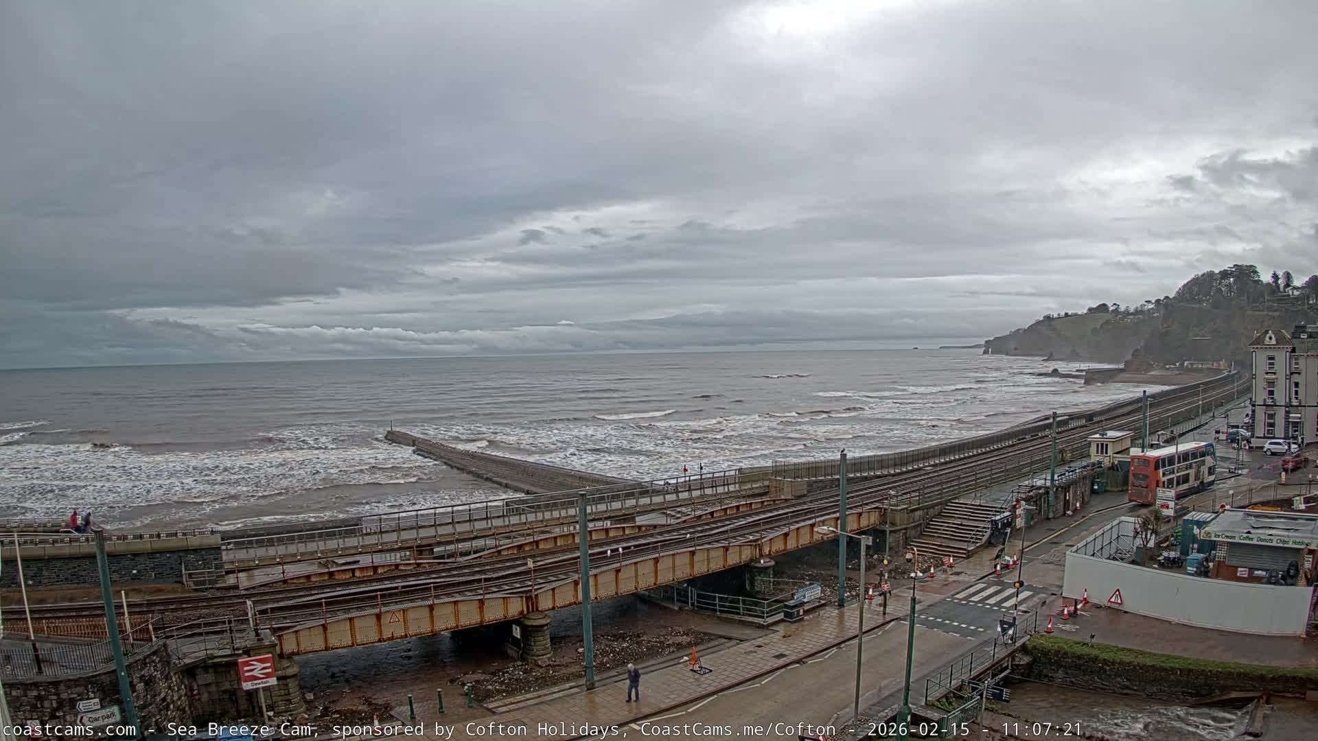 Dawlish Coast & Railway Station Live Cam - Teignbridge, Devon, South West, England, United Kingdom