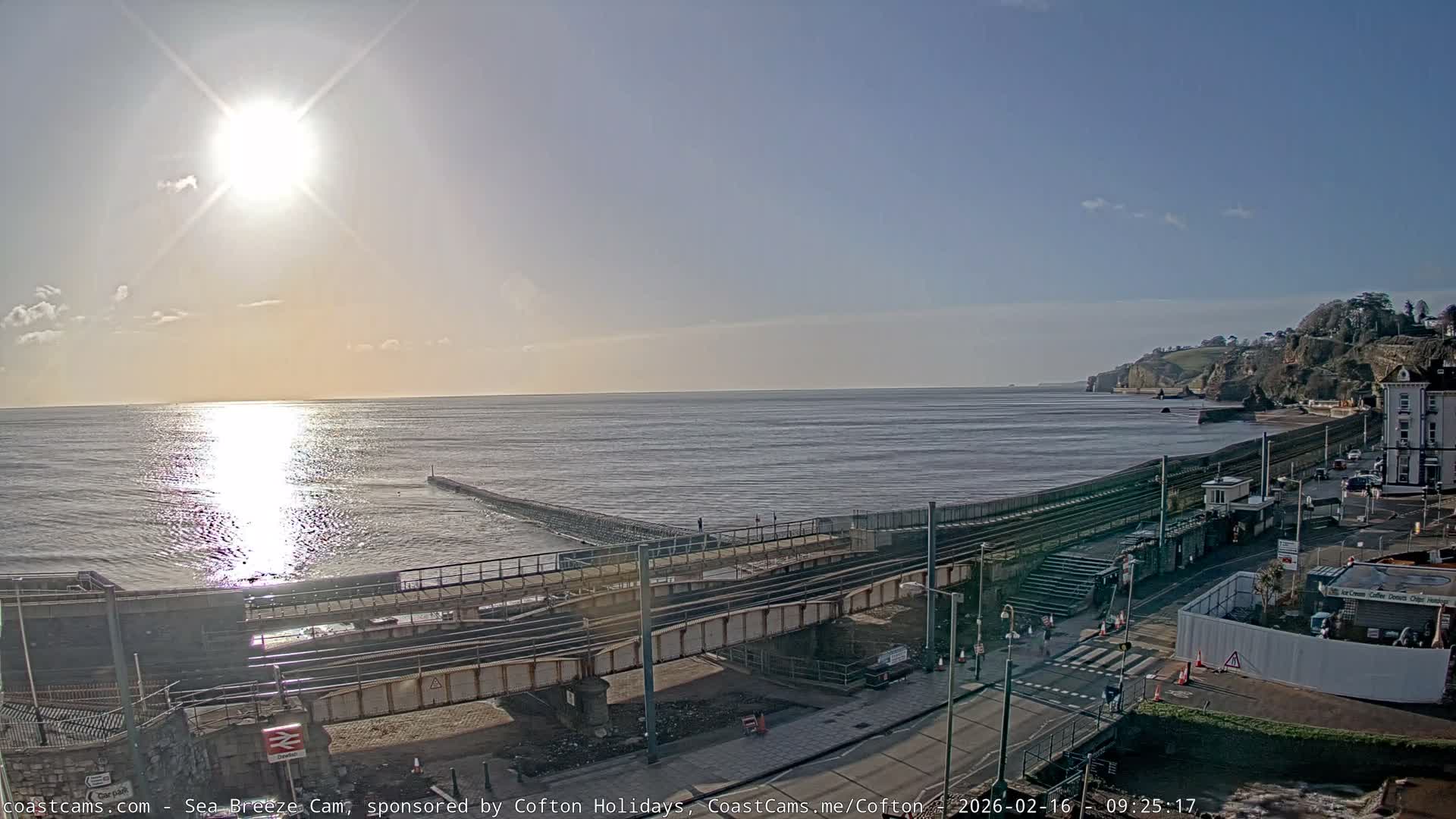 Dawlish Coast & Railway Station Live Cam - Teignbridge, Devon, South West, England, United Kingdom