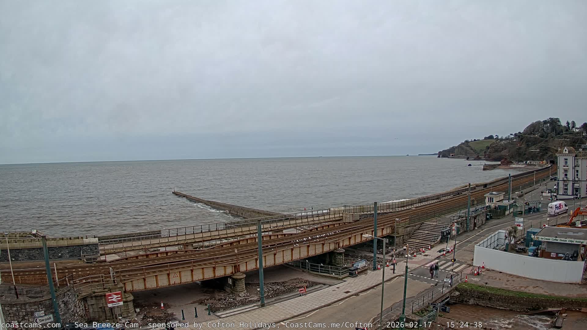 Dawlish Coast & Railway Station Live Cam - Teignbridge, Devon, South West, England, United Kingdom