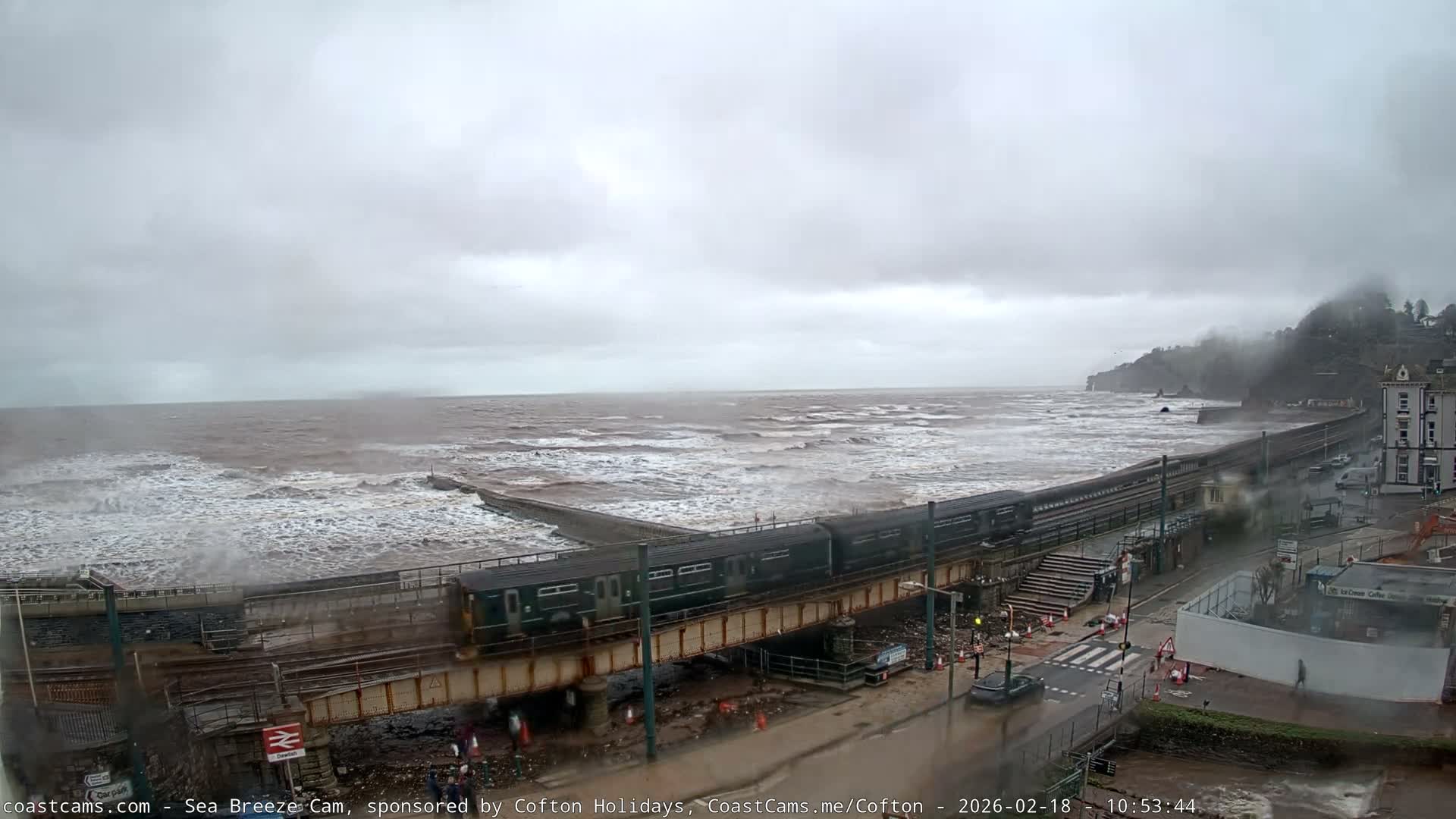 Dawlish Coast & Railway Station Live Cam - Teignbridge, Devon, South West, England, United Kingdom
