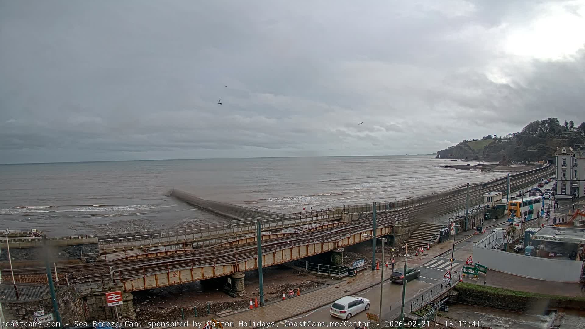 Dawlish Coast & Railway Station Live Cam - Teignbridge, Devon, South West, England, United Kingdom