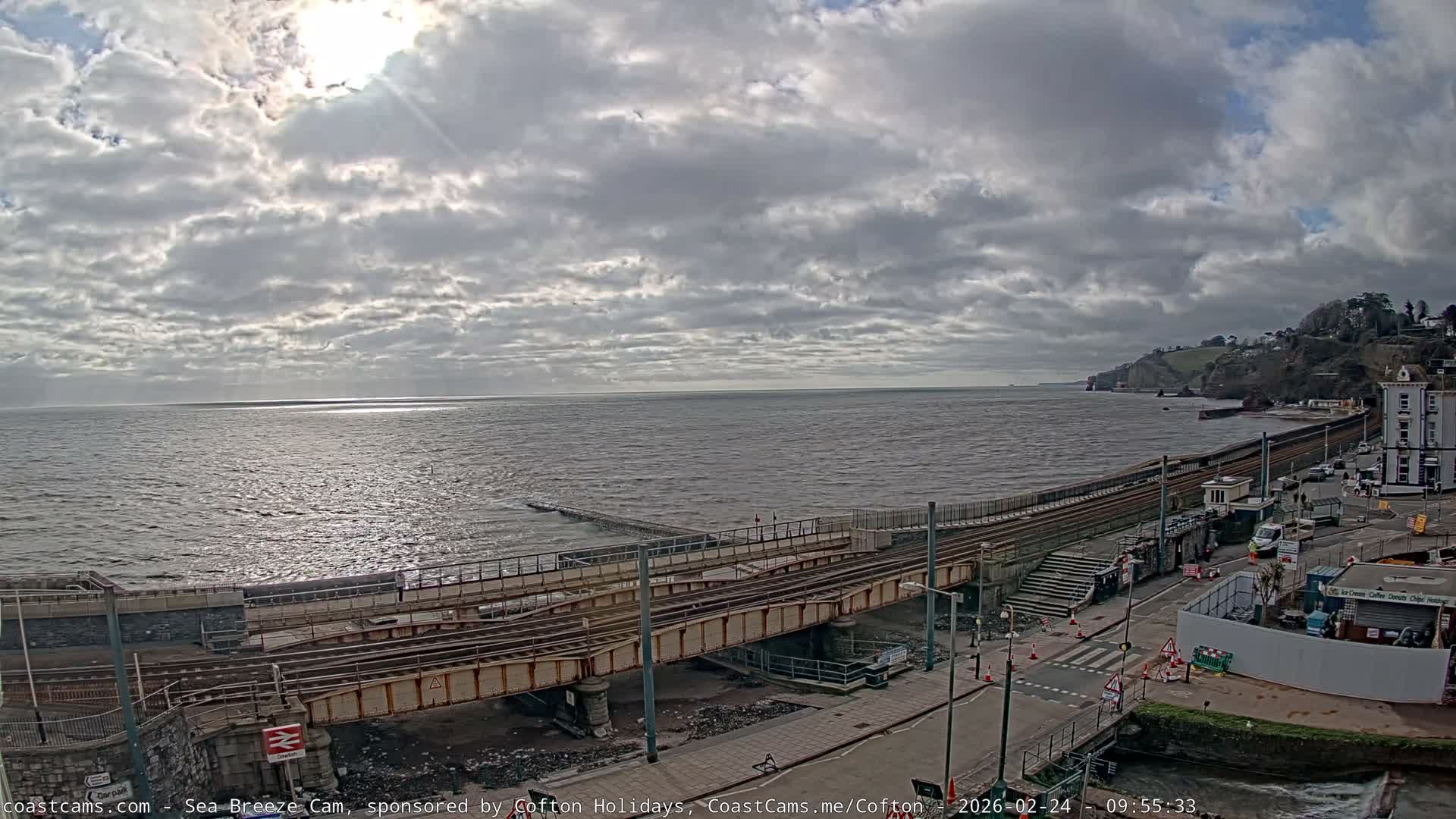 Dawlish Coast & Railway Station Live Cam - Teignbridge, Devon, South West, England, United Kingdom