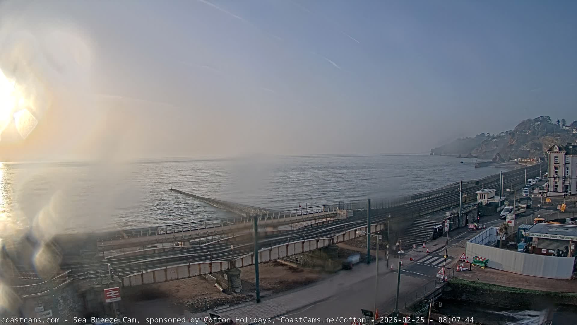 Dawlish Coast & Railway Station Live Cam - Teignbridge, Devon, South West, England, United Kingdom