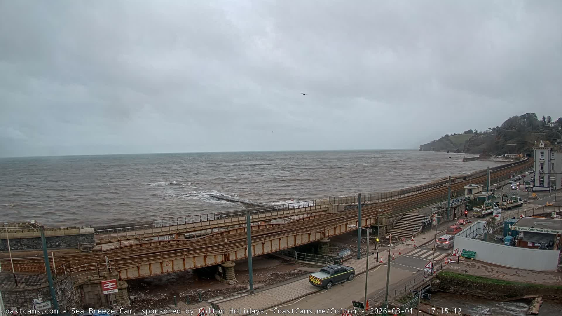 Dawlish Coast & Railway Station Live Cam - Teignbridge, Devon, South West, England, United Kingdom