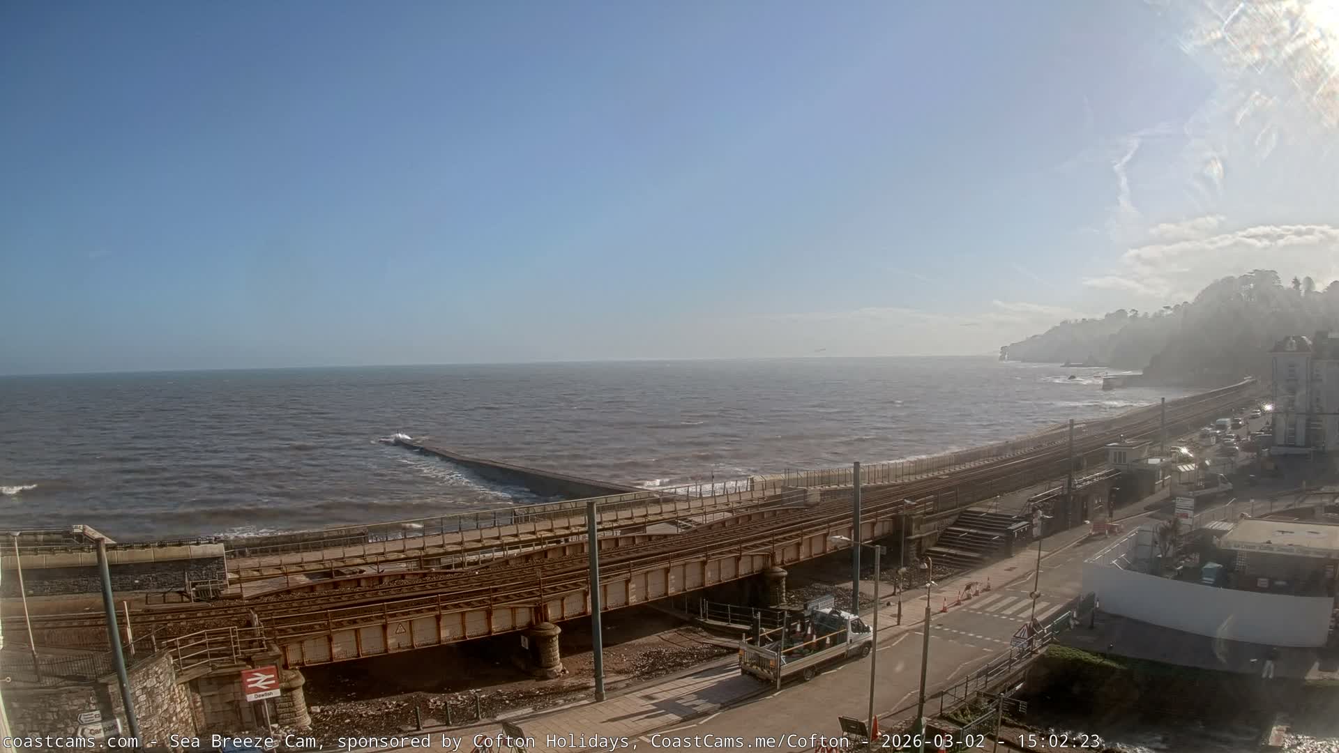 Dawlish Coast & Railway Station Live Cam - Teignbridge, Devon, South West, England, United Kingdom