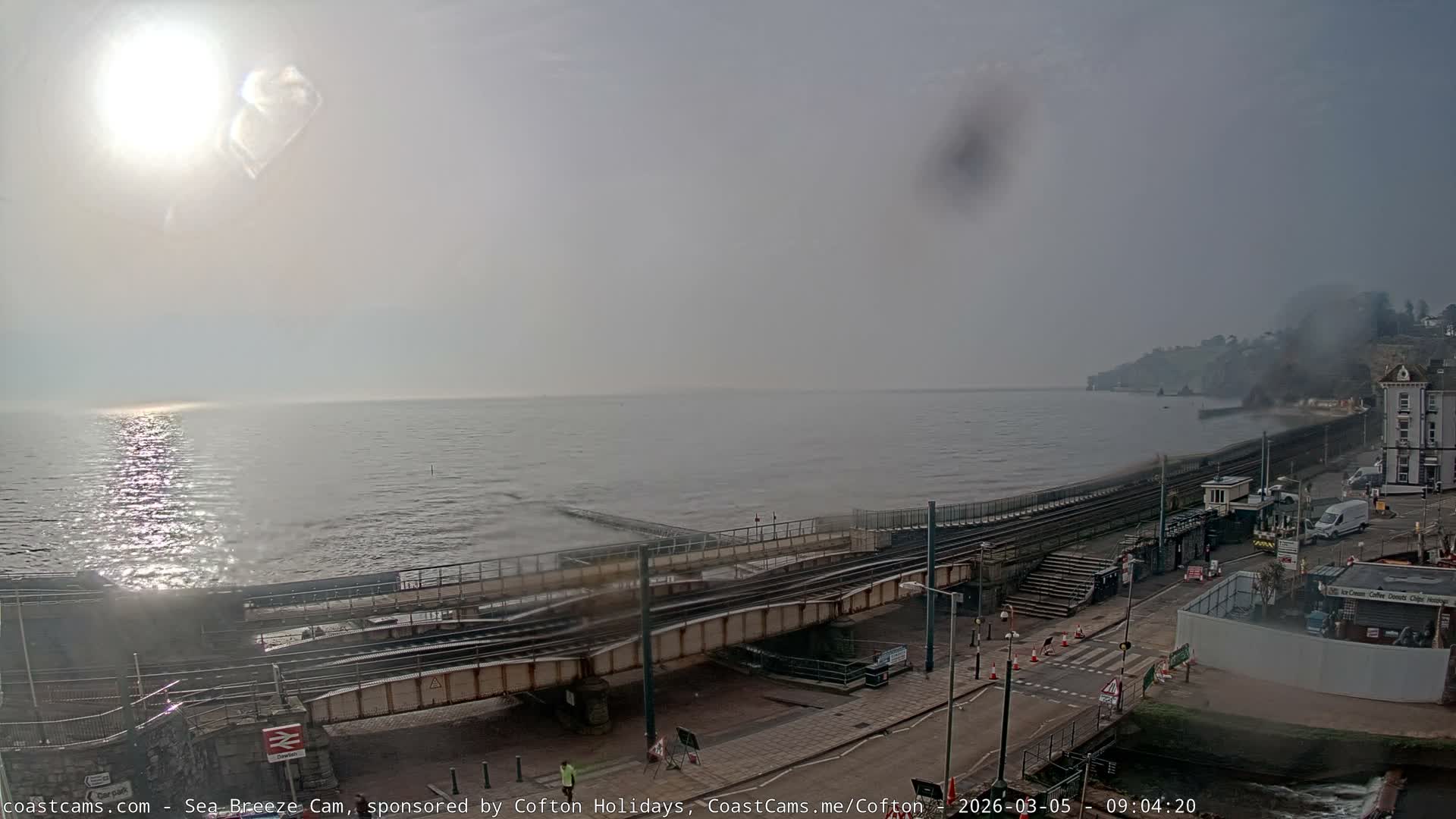 Dawlish Coast & Railway Station Live Cam - Teignbridge, Devon, South West, England, United Kingdom