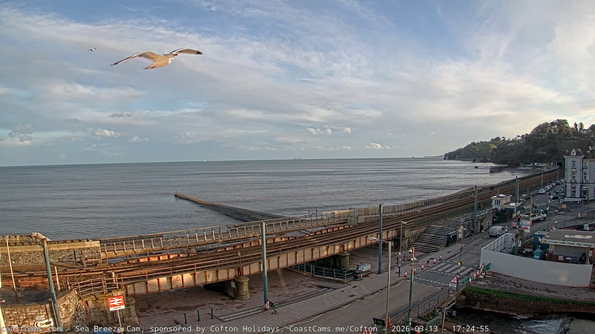 Dawlish Coast & Railway Station Live Cam - Teignbridge, Devon, South West, England, United Kingdom