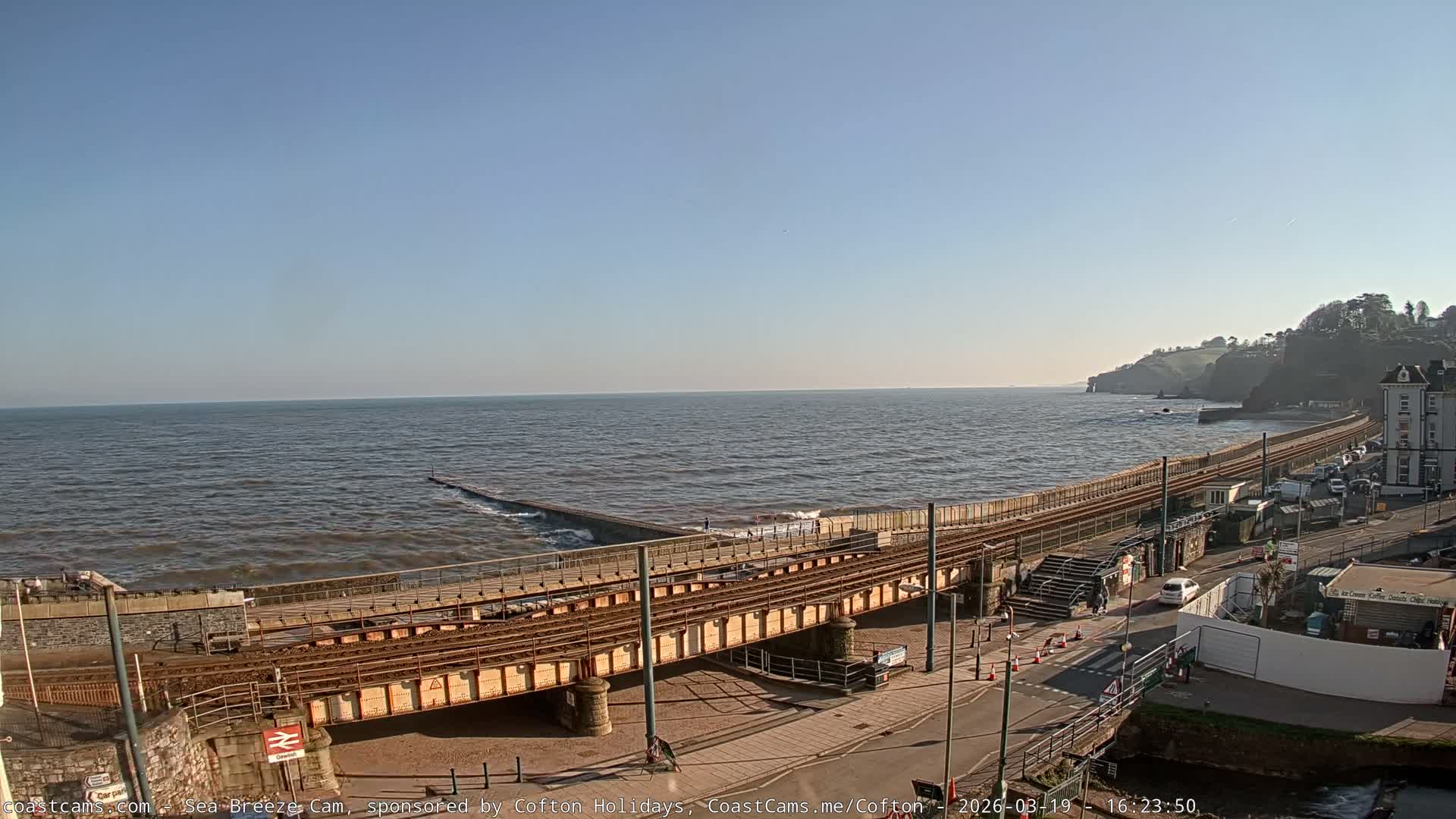 Dawlish Coast & Railway Station Live Cam - Teignbridge, Devon, South West, England, United Kingdom