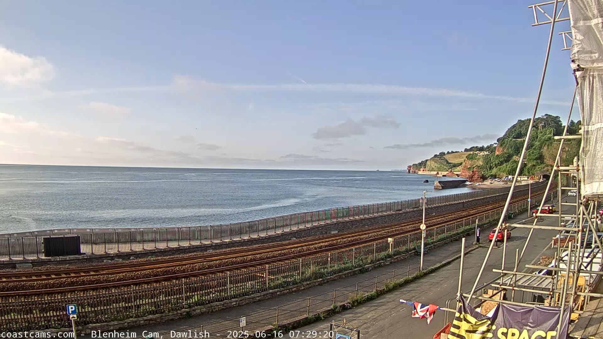 Dawlish South Coast  /Railway & Marine Parade Live Cam  - Teignbridge, Devon, South West, England, United Kingdom