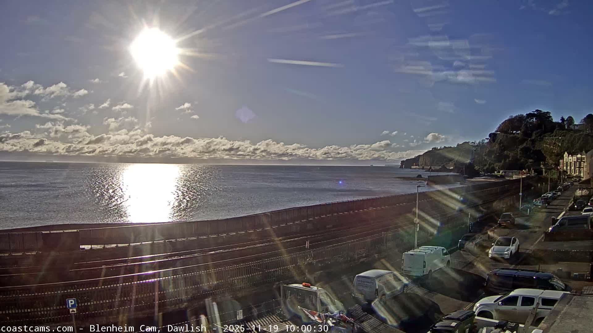 Dawlish South Coast  /Railway & Marine Parade Live Cam  - Teignbridge, Devon, South West, England, United Kingdom