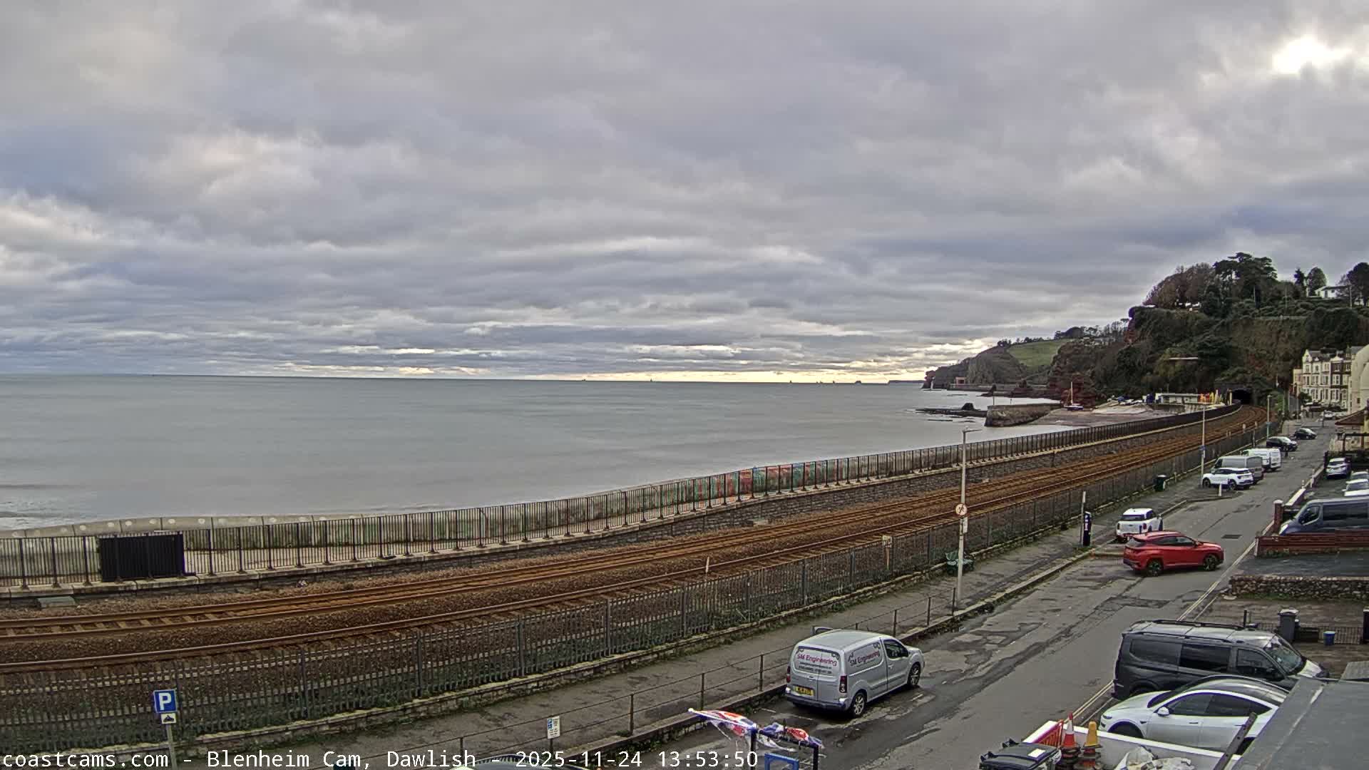 Dawlish South Coast  /Railway & Marine Parade Live Cam  - Teignbridge, Devon, South West, England, United Kingdom