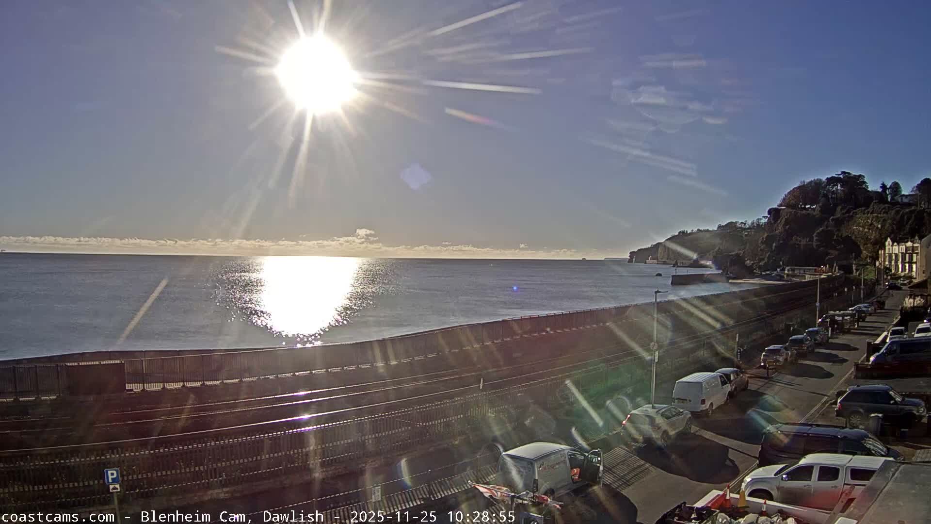 Dawlish South Coast  /Railway & Marine Parade Live Cam  - Teignbridge, Devon, South West, England, United Kingdom