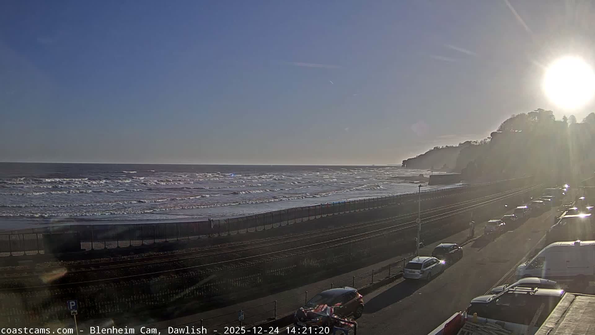 Dawlish South Coast  /Railway & Marine Parade Live Cam  - Teignbridge, Devon, South West, England, United Kingdom
