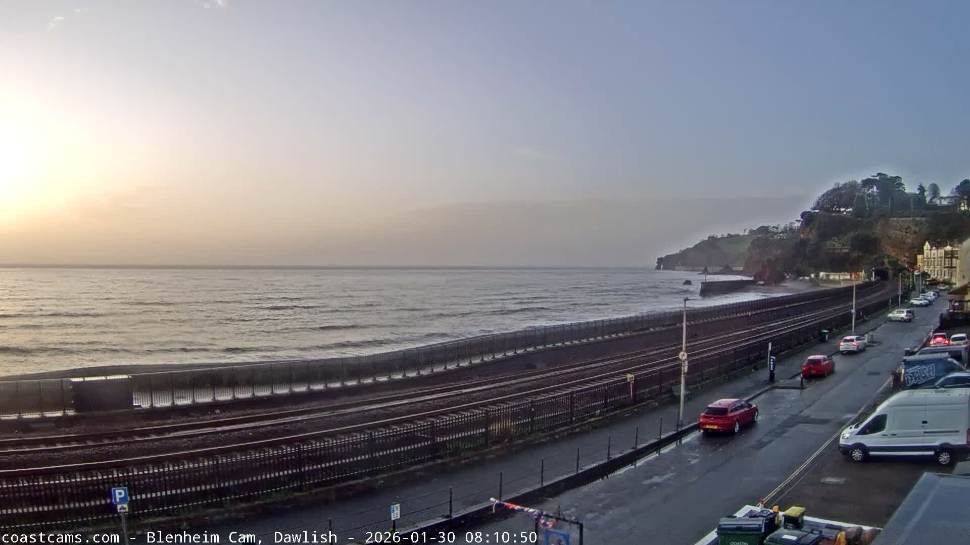 Dawlish South Coast  /Railway & Marine Parade Live Cam  - Teignbridge, Devon, South West, England, United Kingdom