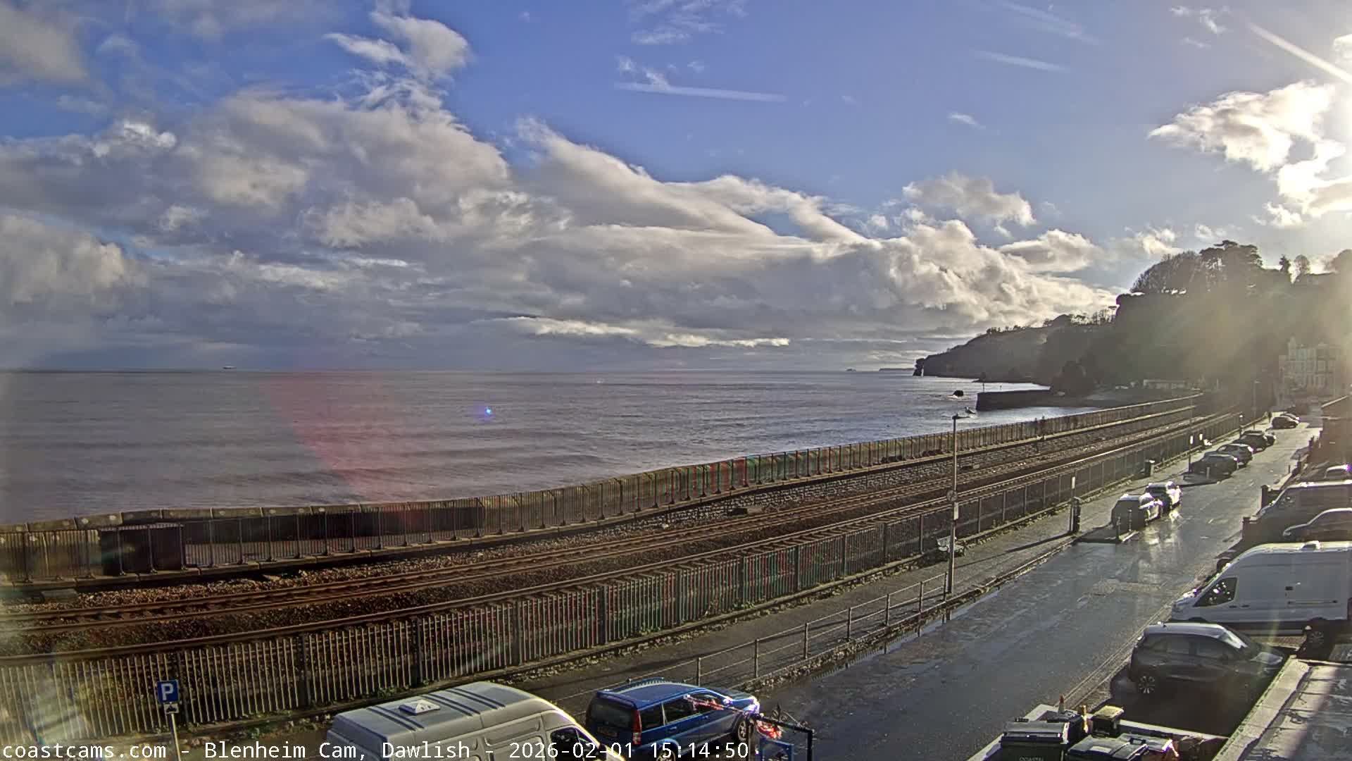 Dawlish South Coast  /Railway & Marine Parade Live Cam  - Teignbridge, Devon, South West, England, United Kingdom