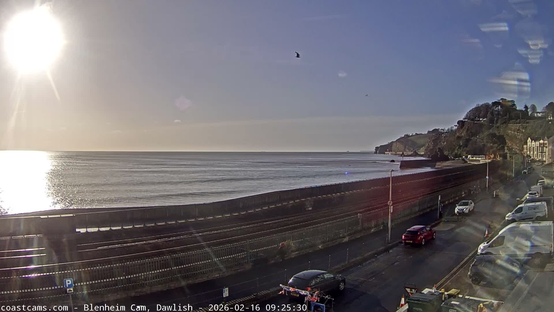 Dawlish South Coast  /Railway & Marine Parade Live Cam  - Teignbridge, Devon, South West, England, United Kingdom