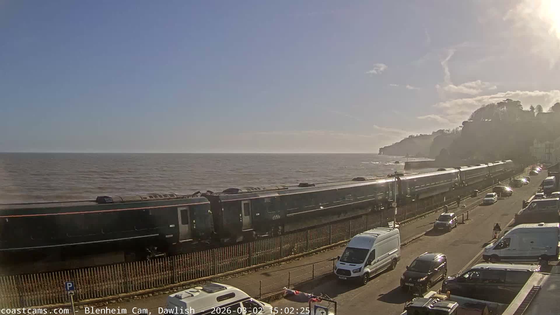 Dawlish South Coast  /Railway & Marine Parade Live Cam  - Teignbridge, Devon, South West, England, United Kingdom
