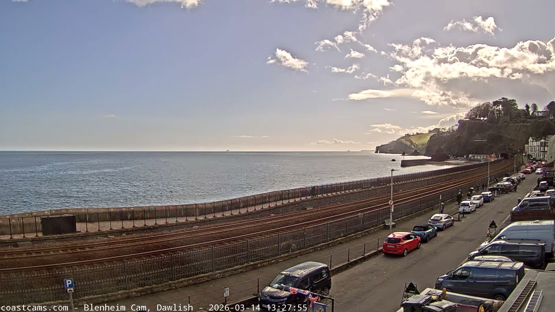 Dawlish South Coast  /Railway & Marine Parade Live Cam  - Teignbridge, Devon, South West, England, United Kingdom