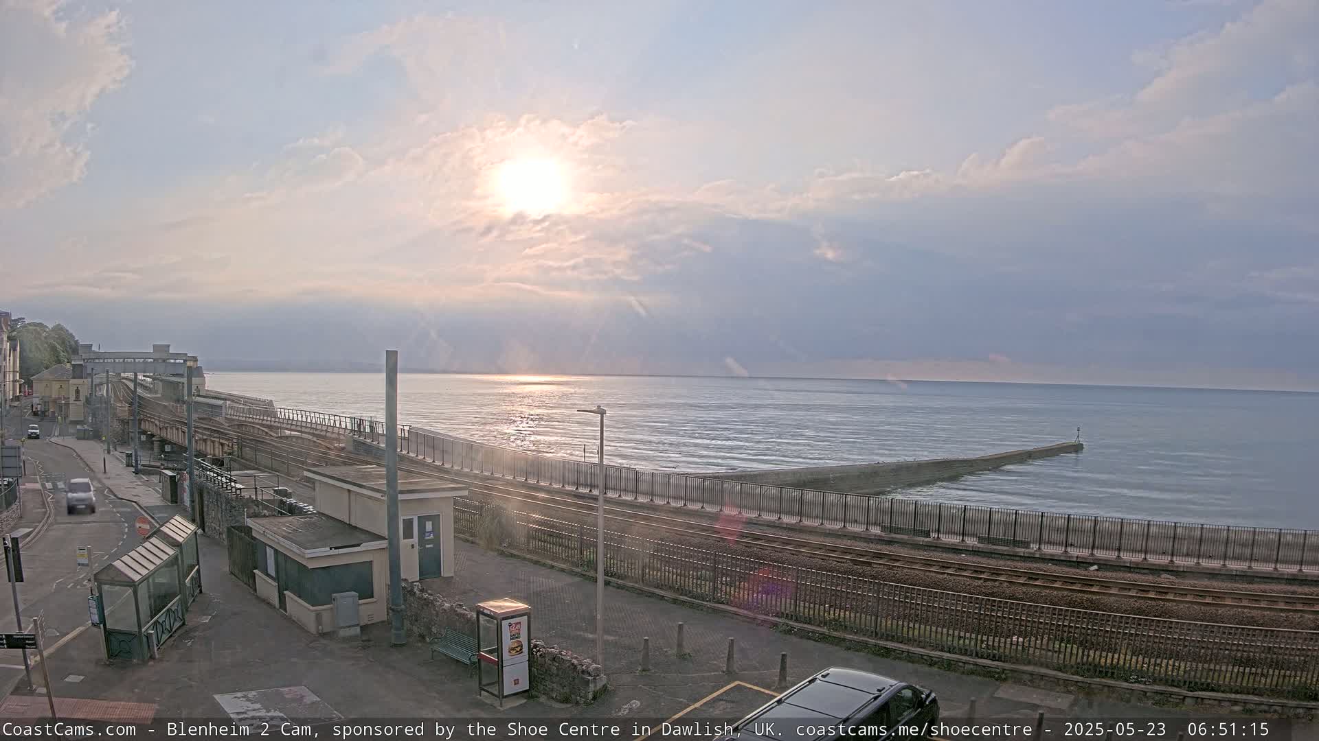 Dawlish East Coast  / Dawlish Railway Station & Station Rd. Live Cam  - Teignbridge, Devon, South West, England, United Kingdom