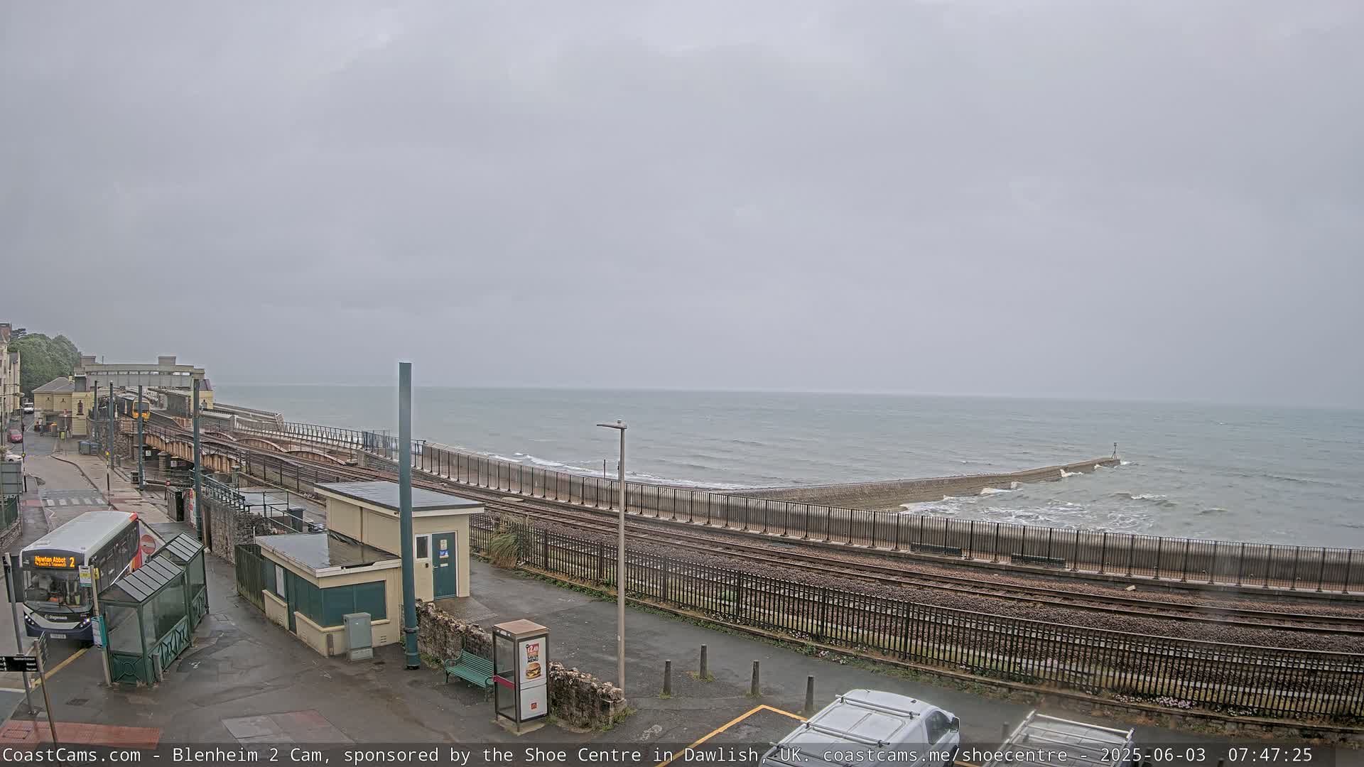 Dawlish East Coast  / Dawlish Railway Station & Station Rd. Live Cam  - Teignbridge, Devon, South West, England, United Kingdom