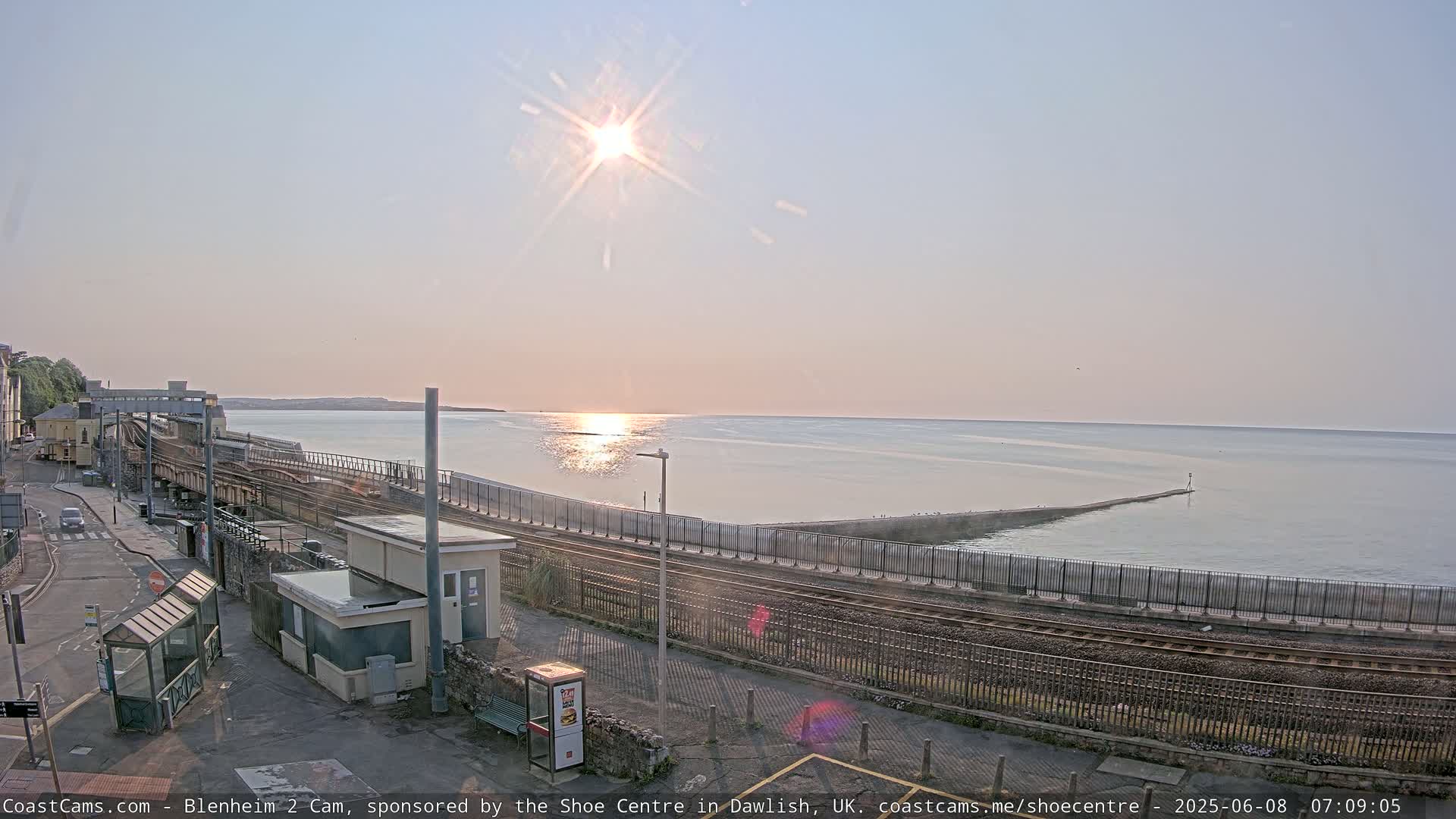 Dawlish East Coast  / Dawlish Railway Station & Station Rd. Live Cam  - Teignbridge, Devon, South West, England, United Kingdom