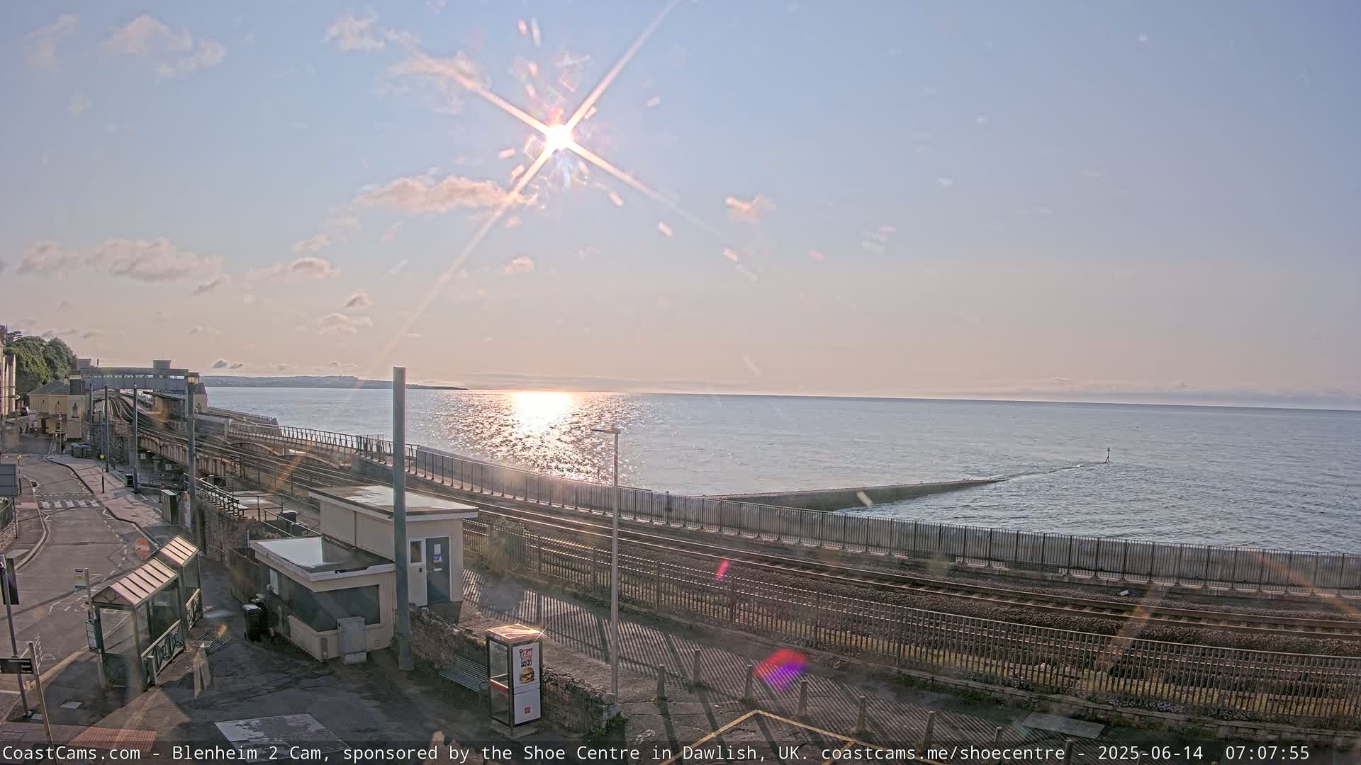 Dawlish East Coast  / Dawlish Railway Station & Station Rd. Live Cam  - Teignbridge, Devon, South West, England, United Kingdom