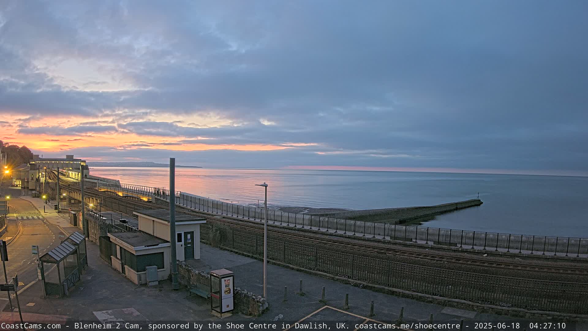 Dawlish East Coast  / Dawlish Railway Station & Station Rd. Live Cam  - Teignbridge, Devon, South West, England, United Kingdom