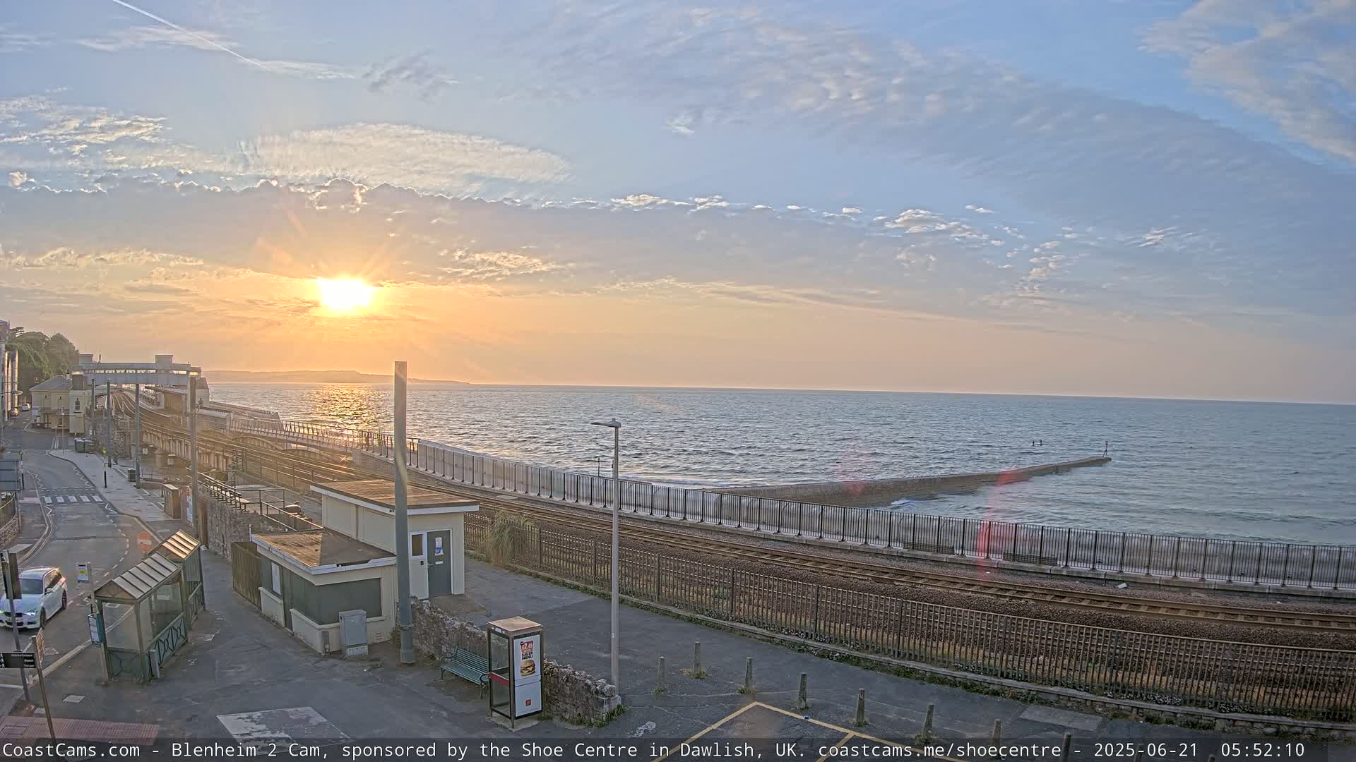 Dawlish East Coast  / Dawlish Railway Station & Station Rd. Live Cam  - Teignbridge, Devon, South West, England, United Kingdom