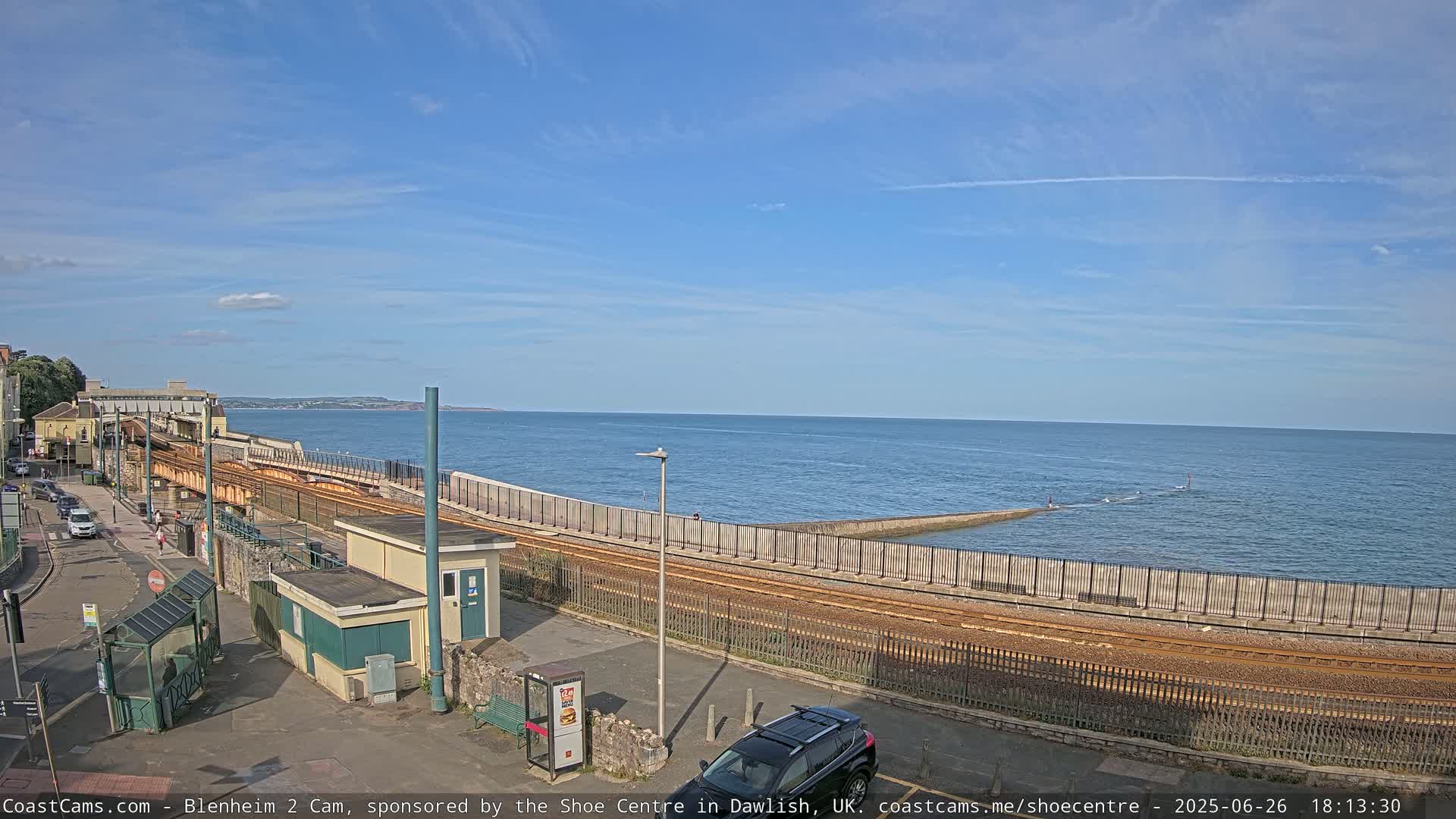 Dawlish East Coast  / Dawlish Railway Station & Station Rd. Live Cam  - Teignbridge, Devon, South West, England, United Kingdom
