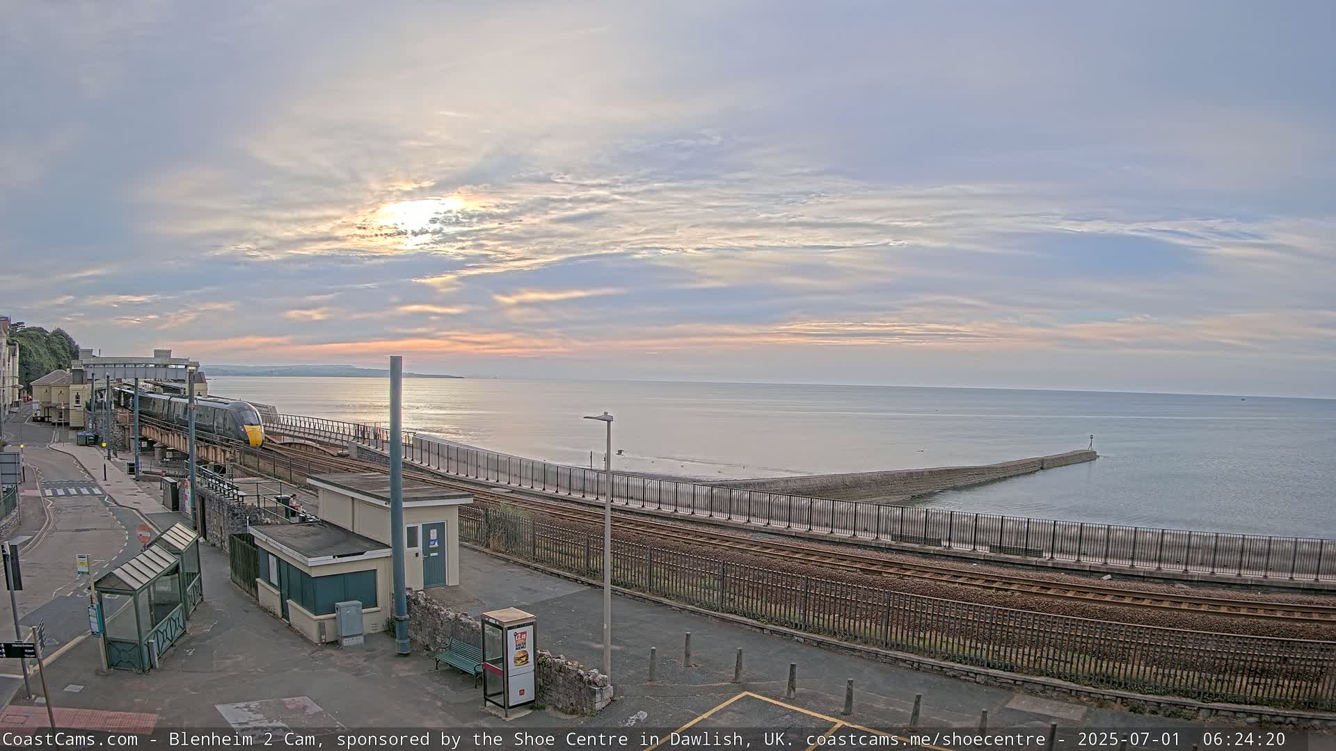 Dawlish East Coast  / Dawlish Railway Station & Station Rd. Live Cam  - Teignbridge, Devon, South West, England, United Kingdom