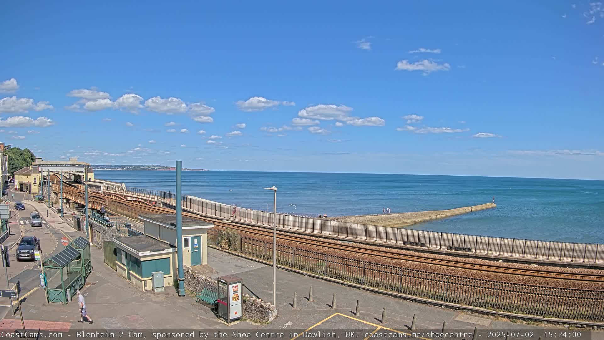 Dawlish East Coast  / Dawlish Railway Station & Station Rd. Live Cam  - Teignbridge, Devon, South West, England, United Kingdom
