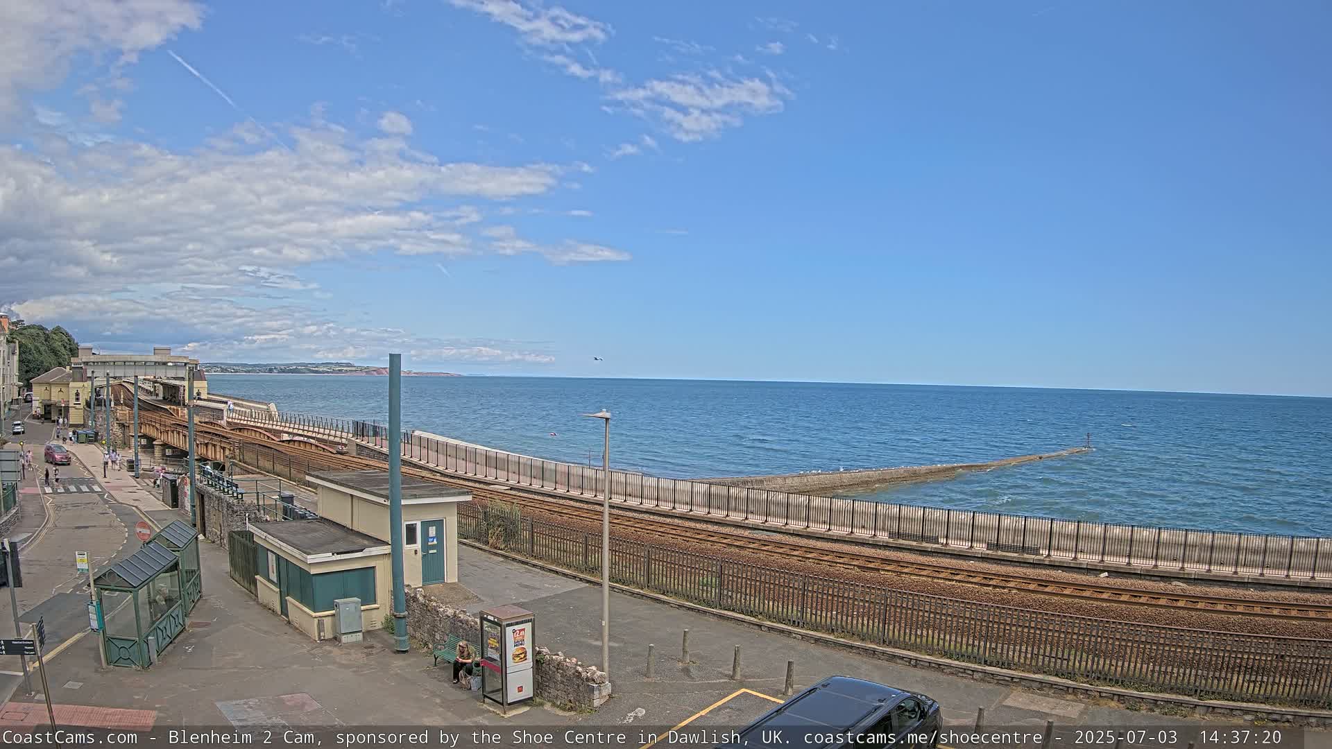 Dawlish East Coast  / Dawlish Railway Station & Station Rd. Live Cam  - Teignbridge, Devon, South West, England, United Kingdom