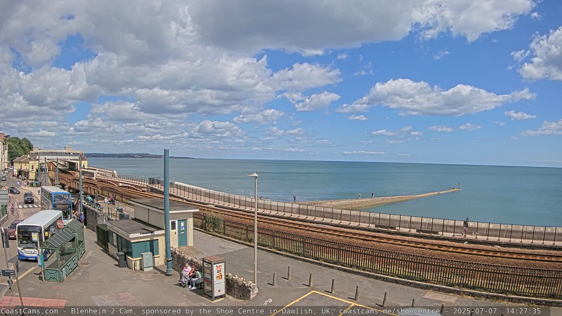 Dawlish East Coast  / Dawlish Railway Station & Station Rd. Live Cam  - Teignbridge, Devon, South West, England, United Kingdom