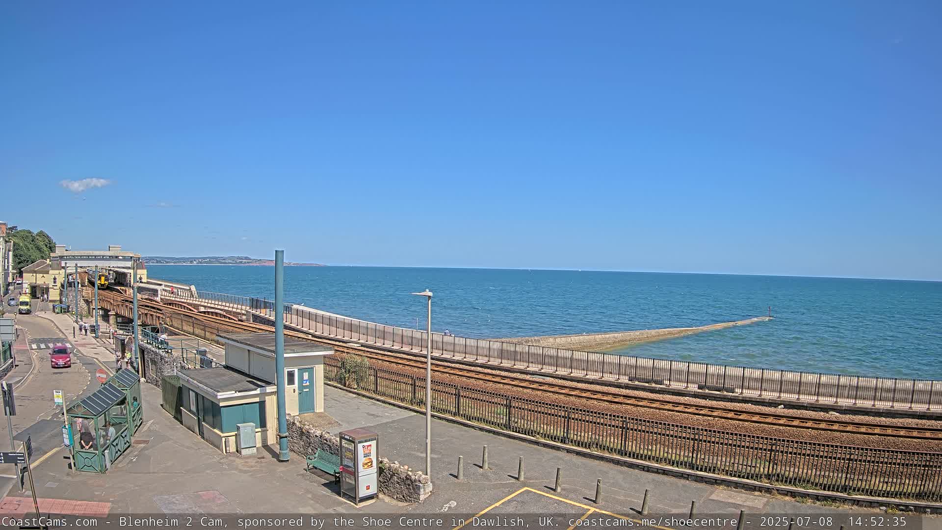 Dawlish East Coast  / Dawlish Railway Station & Station Rd. Live Cam  - Teignbridge, Devon, South West, England, United Kingdom