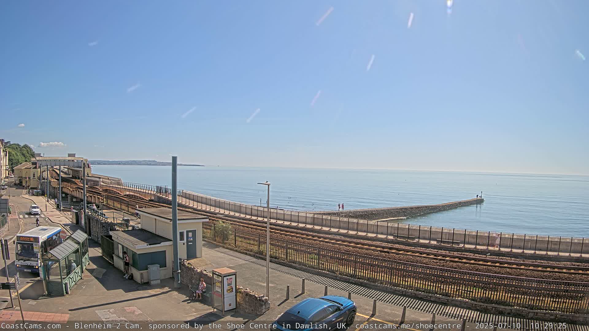 Dawlish East Coast  / Dawlish Railway Station & Station Rd. Live Cam  - Teignbridge, Devon, South West, England, United Kingdom