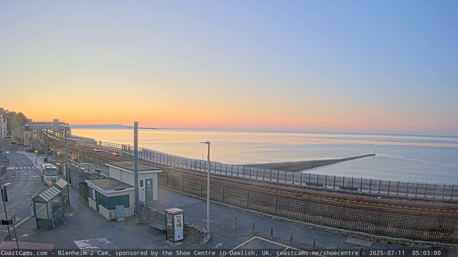Dawlish East Coast  / Dawlish Railway Station & Station Rd. Live Cam  - Teignbridge, Devon, South West, England, United Kingdom