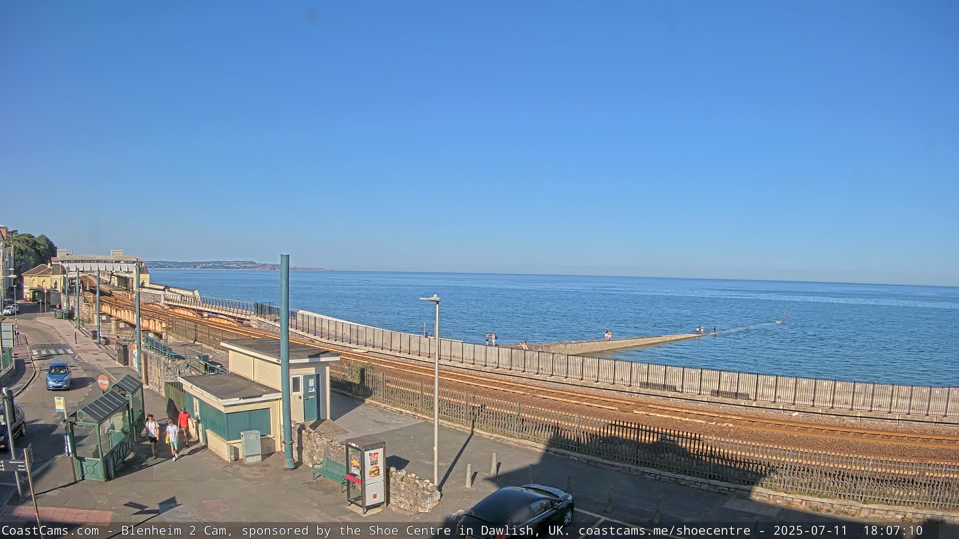 Dawlish East Coast  / Dawlish Railway Station & Station Rd. Live Cam  - Teignbridge, Devon, South West, England, United Kingdom