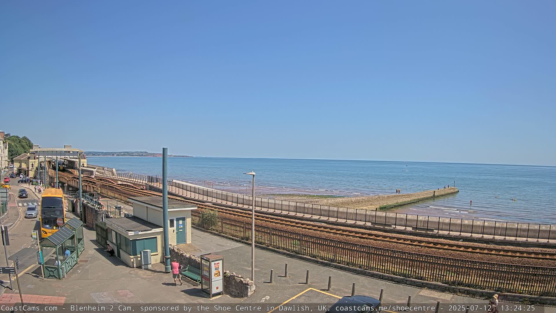 Dawlish East Coast  / Dawlish Railway Station & Station Rd. Live Cam  - Teignbridge, Devon, South West, England, United Kingdom